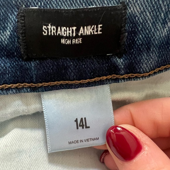 Express Straight Ankle Jeans, Size 14 Long - Picture 6 of 6